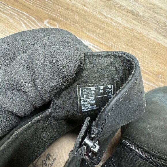 Collection by Clarks Verona Ease Black Leather Ankle Boot Women's Size 9 - Picture 5 of 6